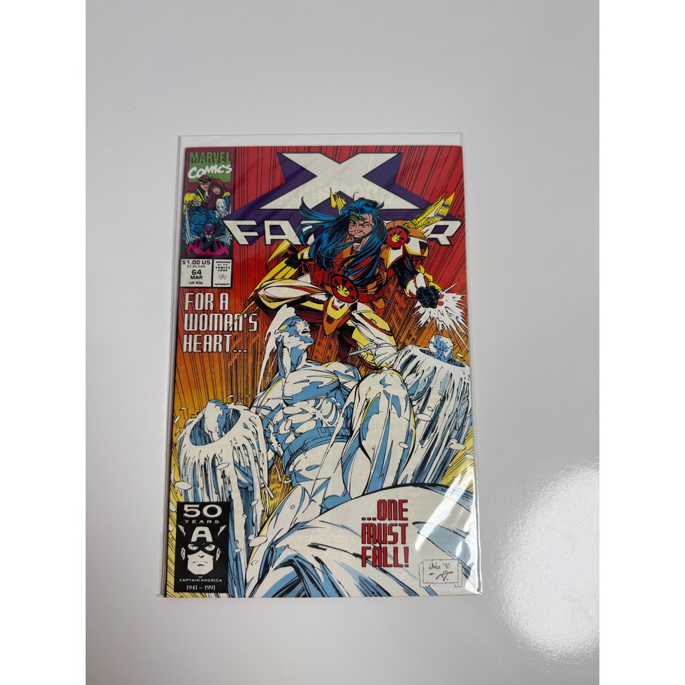 X-Factor 64 Marvel Comics 1991 Whilce Portacio Iceman Shinobi Shaw X-Men Comic